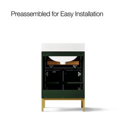 24'' bathroom vanity cabinet with sink and quartz top - image 10