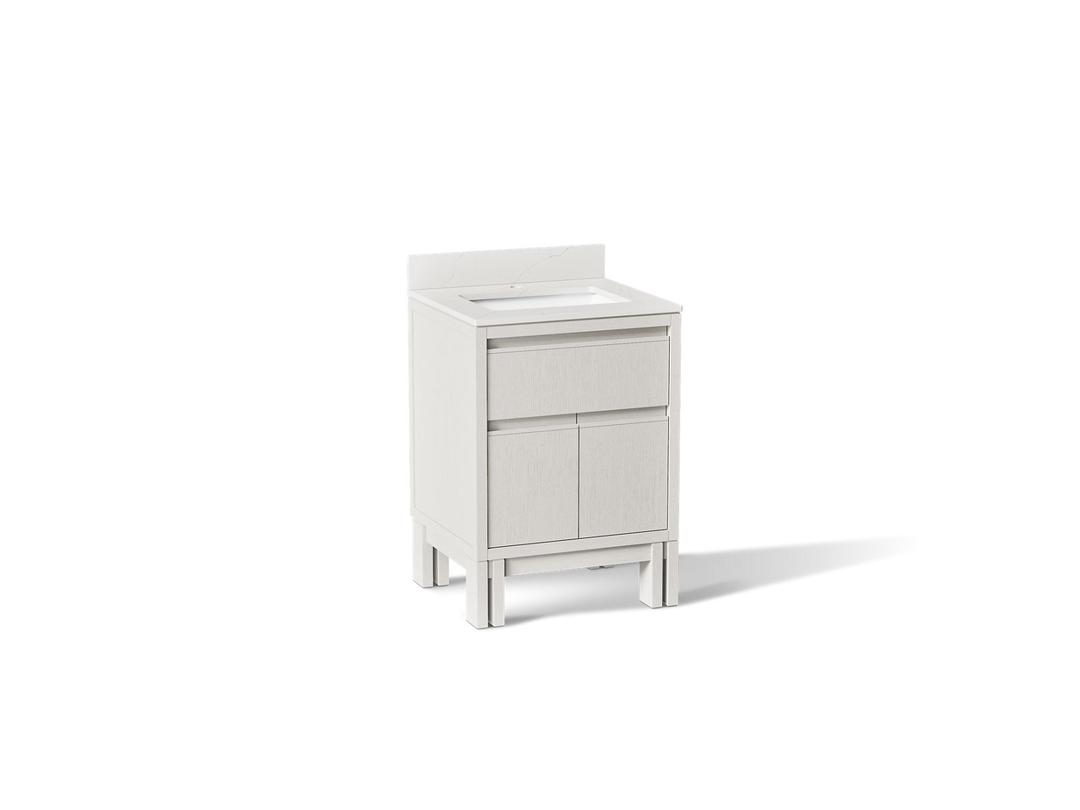 24'' bathroom vanity cabinet with sink and quartz top by Kohler