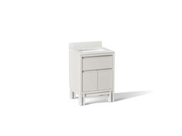 24'' bathroom vanity cabinet with sink and quartz top - image 1