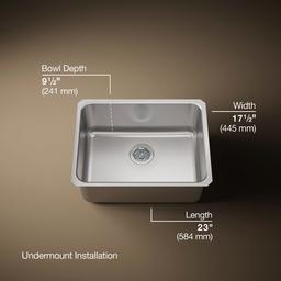 Kohler | Undertone | Undermount Kitchen Sink - Stainless Steel - image 3