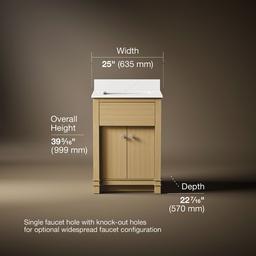 AlouetteE 24'' bathroom vanity cabinet with sink and quartz top - image 3