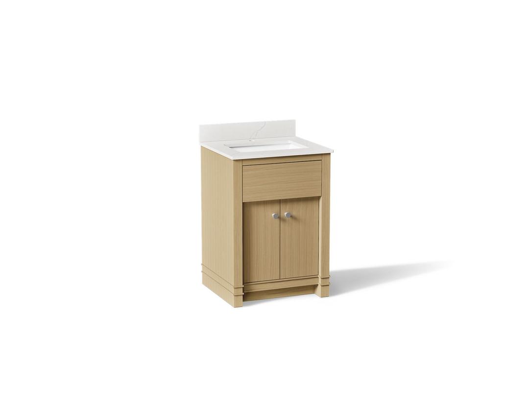 AlouetteE 24'' bathroom vanity cabinet with sink and quartz top by Kohler
