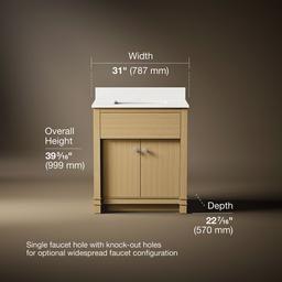 AlouetteE 30'' bathroom vanity cabinet with sink and quartz top - image 3