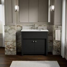 AlouetteE 36'' bathroom vanity cabinet with sink and quartz top - image 2