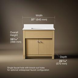 AlouetteE 36'' bathroom vanity cabinet with sink and quartz top - image 3
