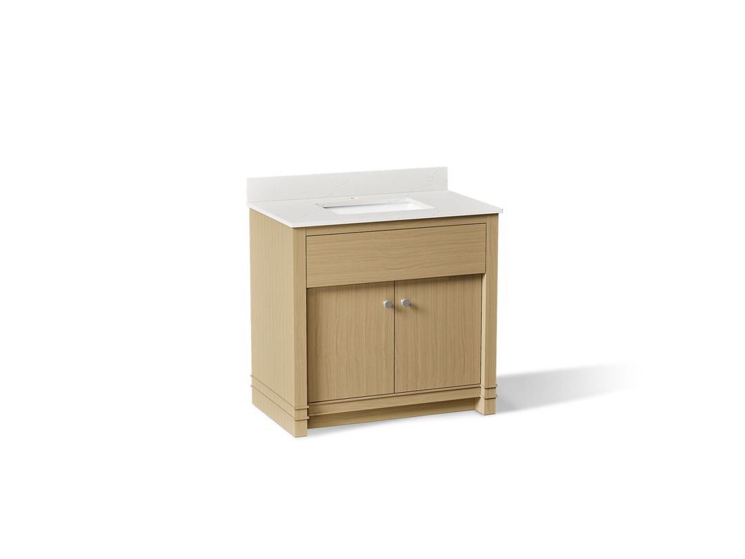 AlouetteE 36'' bathroom vanity cabinet with sink and quartz top by Kohler