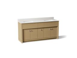 AlouetteE 72'' bathroom vanity cabinet with sinks and quartz top - image 1