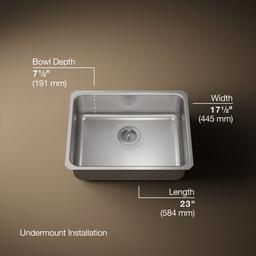 Kohler | Undertone | Undermount Kitchen Sink - Stainless Steel - image 3
