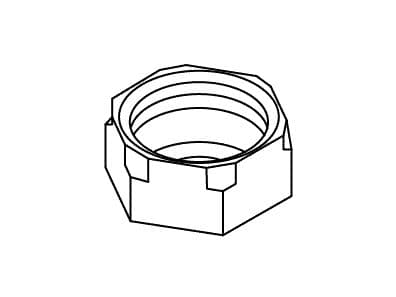 Kohler Genuine Parts NUT, Coupling 1/2-14 NPSM - Matte Black by Kohler Genuine Parts