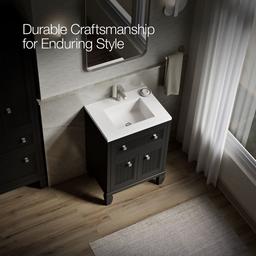 Hearthaven 24'' bathroom vanity cabinet with sink and quartz top - image 11