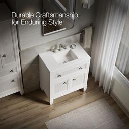 Hearthaven 30'' bathroom vanity cabinet with sink and quartz top - image 11