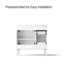 Hearthaven 36'' bathroom vanity cabinet with sink and quartz top - image 11