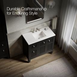 Hearthaven 36'' bathroom vanity cabinet with sink and quartz top - image 12