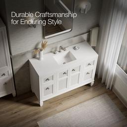 Hearthaven 48'' bathroom vanity cabinet with sink and quartz top - image 12