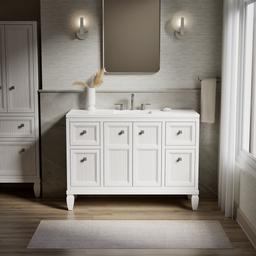 Hearthaven 48'' bathroom vanity cabinet with sink and quartz top - image 2