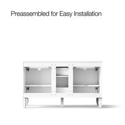 Hearthaven 60'' bathroom vanity cabinet with sinks and quartz top - image 11