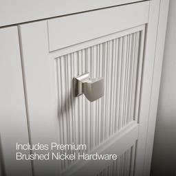 Hearthaven 60'' bathroom vanity cabinet with sinks and quartz top - image 8