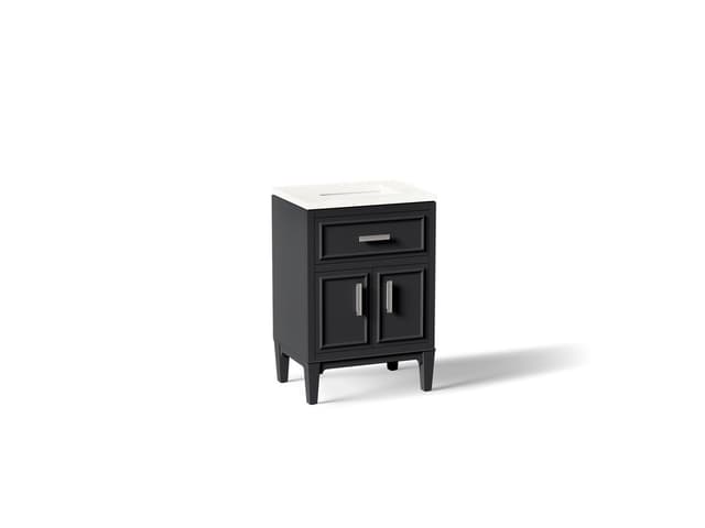 Kohler Southerk 24'' bathroom vanity cabinet with sink and quartz top - Slate Grey