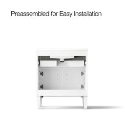 Southerk 30'' bathroom vanity cabinet with sink and quartz top - image 10