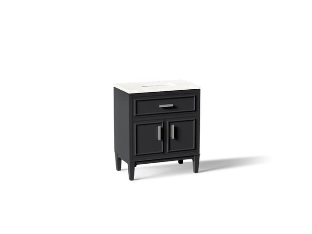 Kohler Southerk 30'' bathroom vanity cabinet with sink and quartz top - Slate Grey