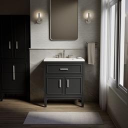Southerk 30'' bathroom vanity cabinet with sink and quartz top - image 2