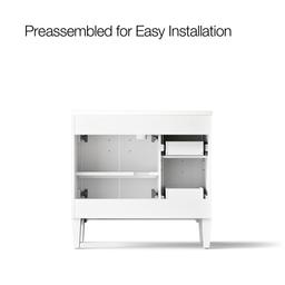 Southerk 36'' bathroom vanity cabinet with sink and quartz top - image 11