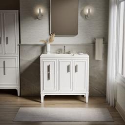 Southerk 36'' bathroom vanity cabinet with sink and quartz top - image 2