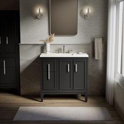 Southerk 36'' bathroom vanity cabinet with sink and quartz top - image 2