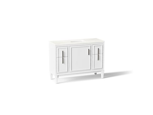 Southerk 48'' bathroom vanity cabinet with sink and quartz top