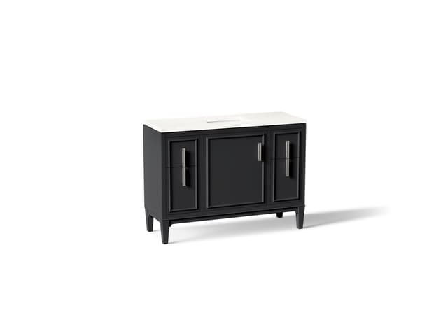 Kohler Southerk 48'' bathroom vanity cabinet with sink and quartz top - Slate Grey