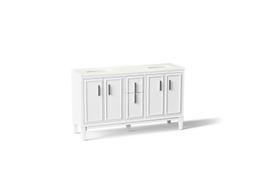 Southerk 60'' bathroom vanity cabinet with sinks and quartz top - image 1