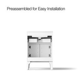 Seer 24'' bathroom vanity cabinet with sink and quartz top - image 10