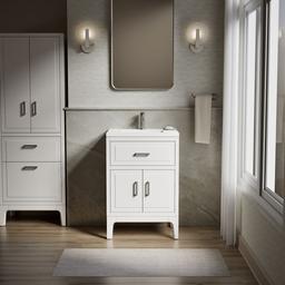 Seer 24'' bathroom vanity cabinet with sink and quartz top - image 2