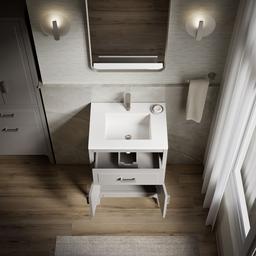 Seer 24'' bathroom vanity cabinet with sink and quartz top - image 11