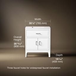 Seer 30'' bathroom vanity cabinet with sink and quartz top - image 3