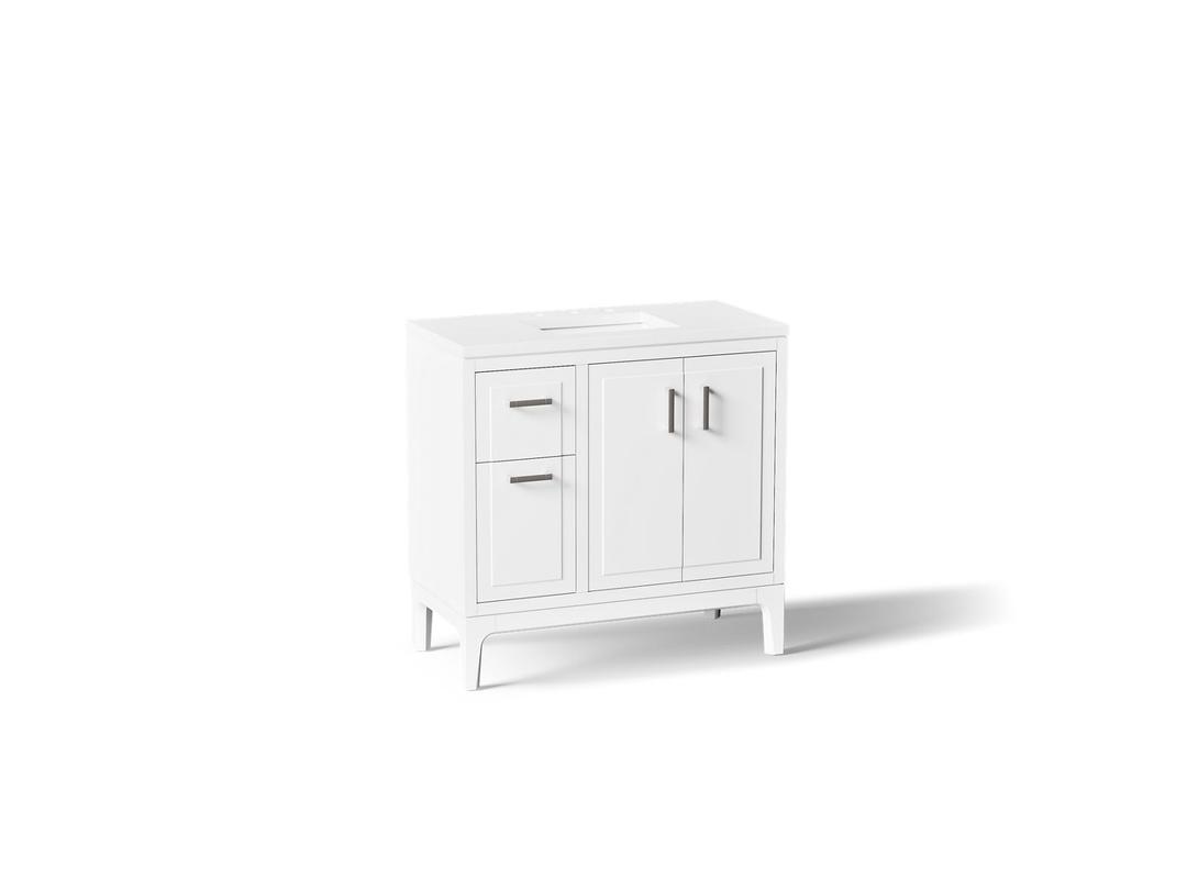 Seer 36'' bathroom vanity cabinet with sink and quartz top by Kohler