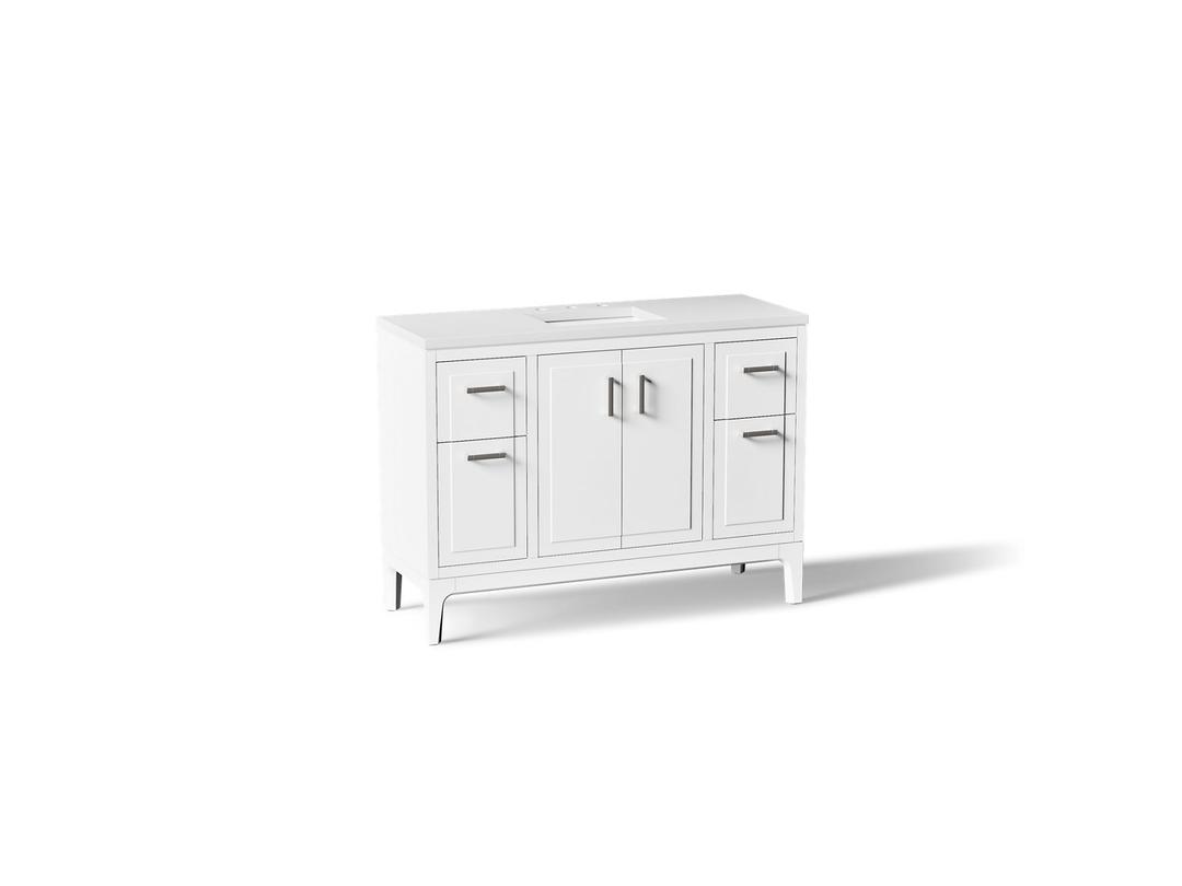 Seer 48'' bathroom vanity cabinet with sink and quartz top by Kohler