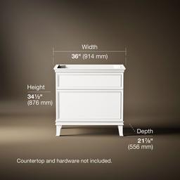 ArtifactsE 36'' bathroom vanity cabinet - Linen White - image 3