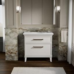 ArtifactsE 36'' bathroom vanity cabinet - Linen White - image 2