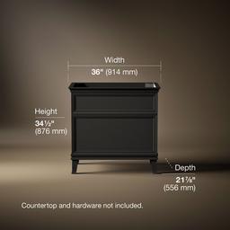 ArtifactsE 36'' bathroom vanity cabinet - Carbon Oak - image 3