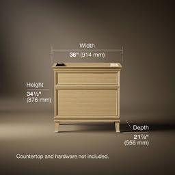 ArtifactsE 36'' bathroom vanity cabinet - Light Oak - image 3