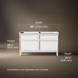 ArtifactsE 60'' bathroom vanity cabinet - Linen White - image 3