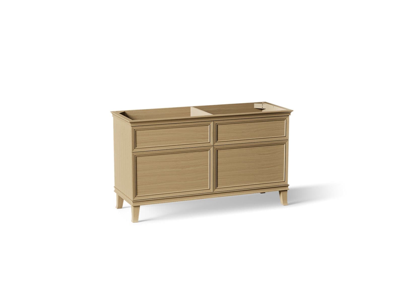 Kohler ArtifactsE 60'' bathroom vanity cabinet with sinks and quartz top - Linen White by Kohler