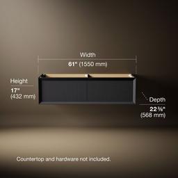 Enivo 60'' wall-hung bathroom vanity cabinet - image 3