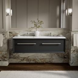 Enivo 60'' wall-hung bathroom vanity cabinet - image 2