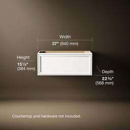 Lodern 36'' wall-hung bathroom vanity cabinet - image 3