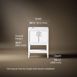 Winnow 24'' bathroom vanity cabinet with sink and quartz top - image 3