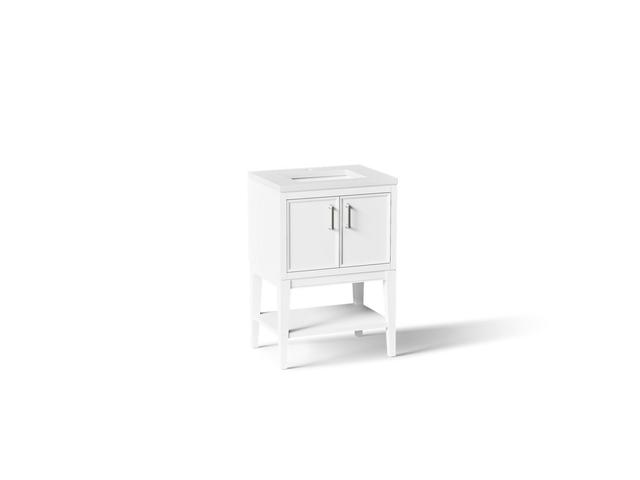 Winnow 24'' bathroom vanity cabinet with sink and quartz top