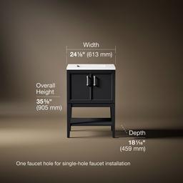 Winnow 24'' bathroom vanity cabinet with sink and quartz top - image 3