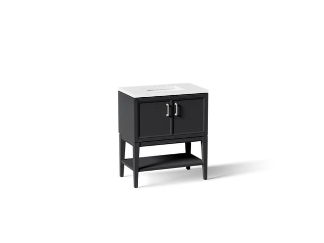 Kohler Winnow 30'' bathroom vanity cabinet with sink and quartz top - Slate Grey